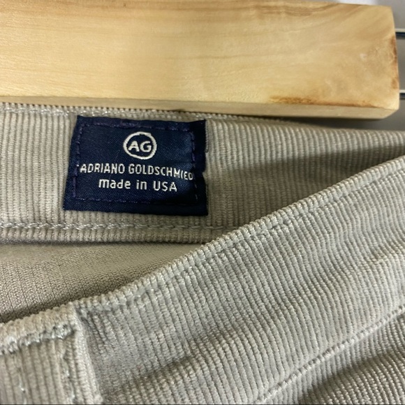 AG Adriano Goldschmied  Women 25 Corduroy Pants The Stevie Slim Straight Gray - Picture 7 of 11
